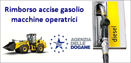 Rimborso accise gasolio macchine operatrici