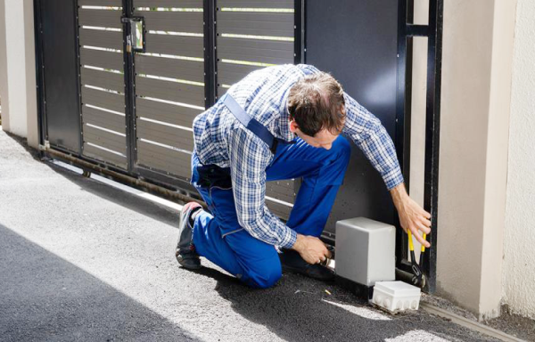 Maintenance of motorized gates and doors, safety measures and checks